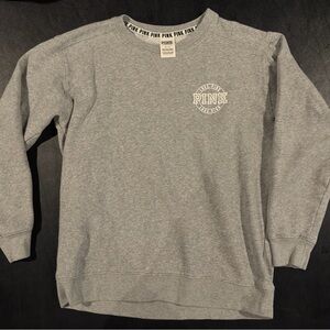 Victoria's Secret PINK Heather Gray Crewneck Sweater